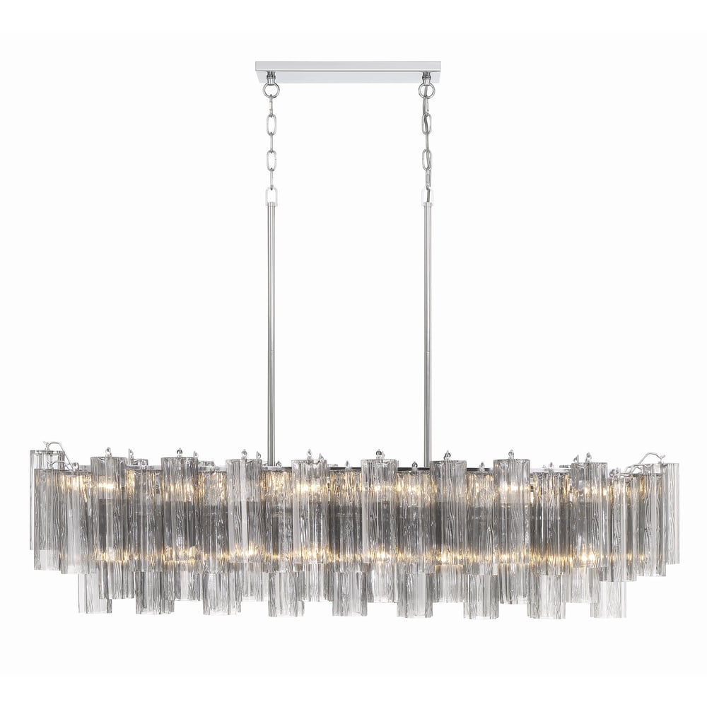 Eiriseon Linear Chandelier Glass Tube Tiered Amber