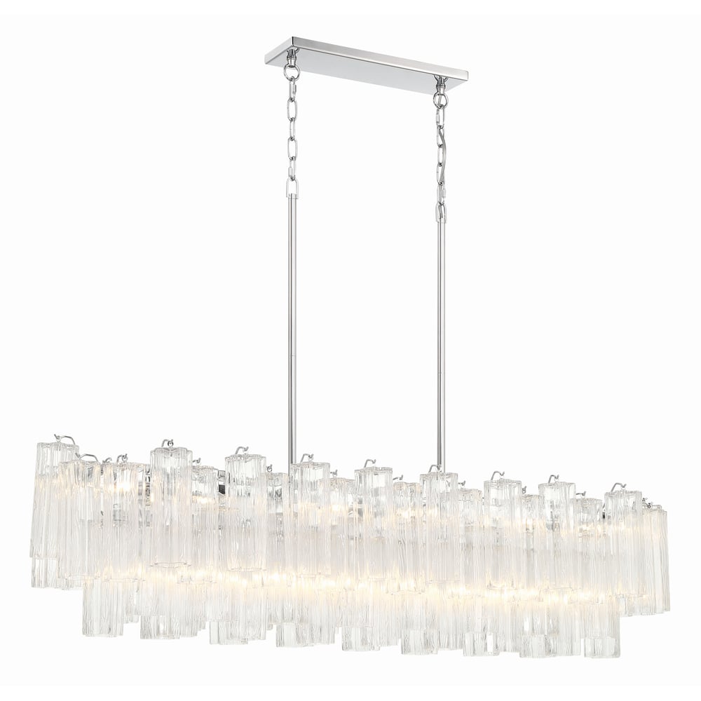 Eiriseon Linear Chandelier Glass Tube Tiered Amber