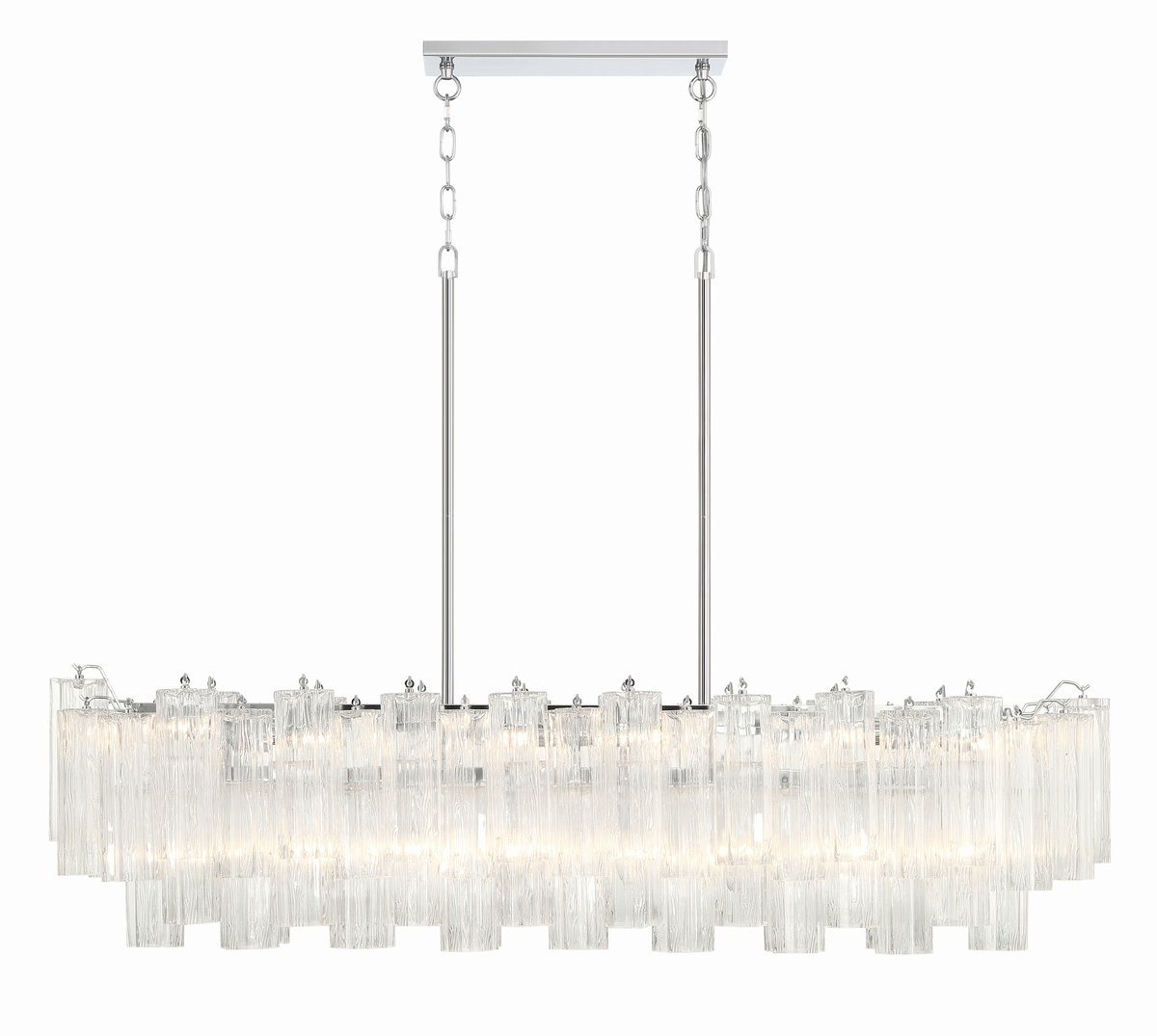 Eiriseon Linear Chandelier Glass Tube Tiered Amber