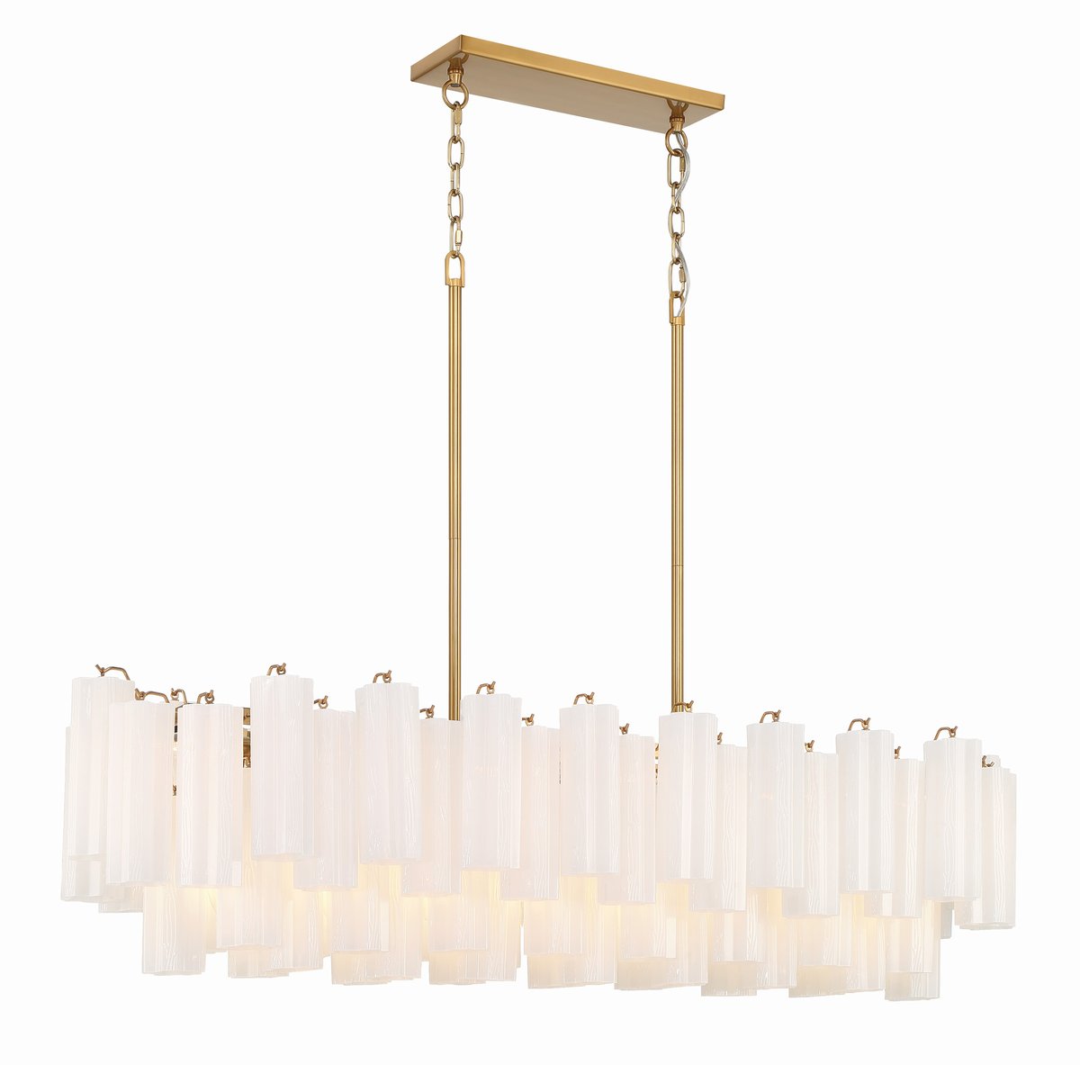 Eiriseon Linear Chandelier Glass Tube Tiered Amber