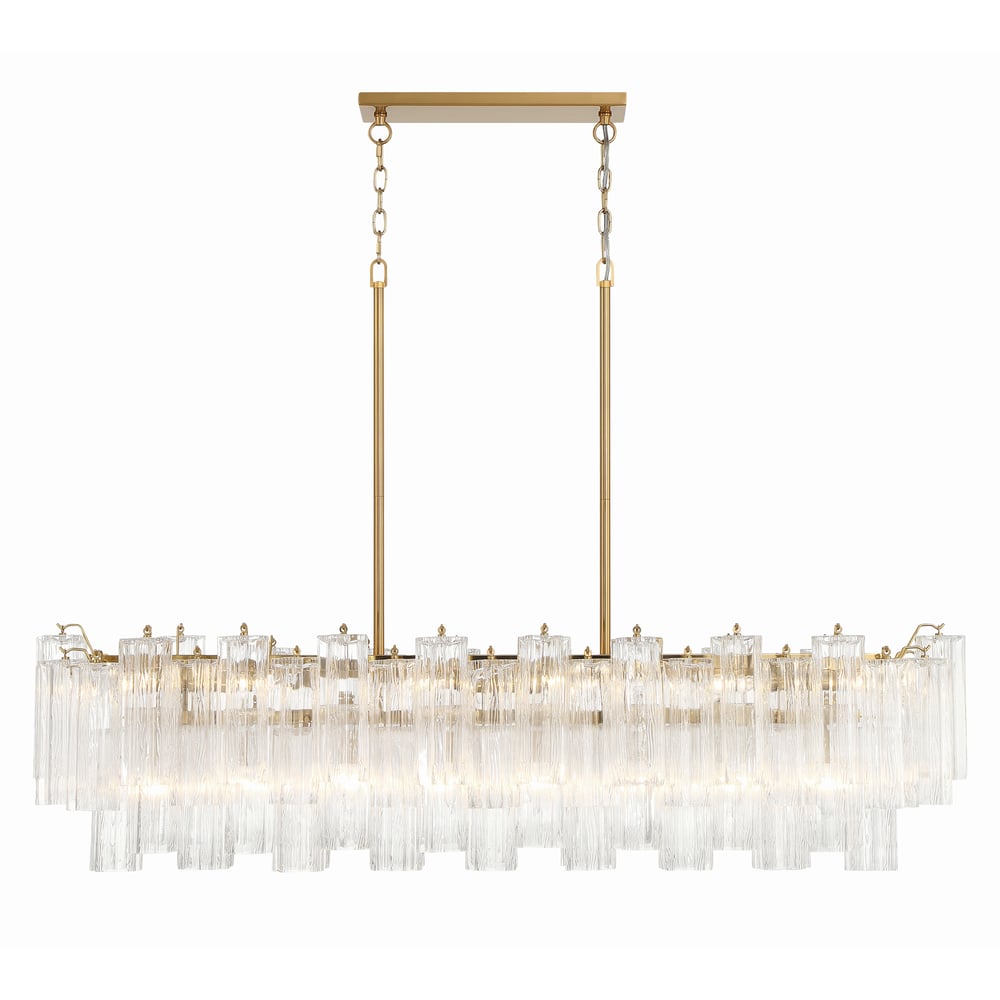 Eiriseon Linear Chandelier Glass Tube Tiered Amber