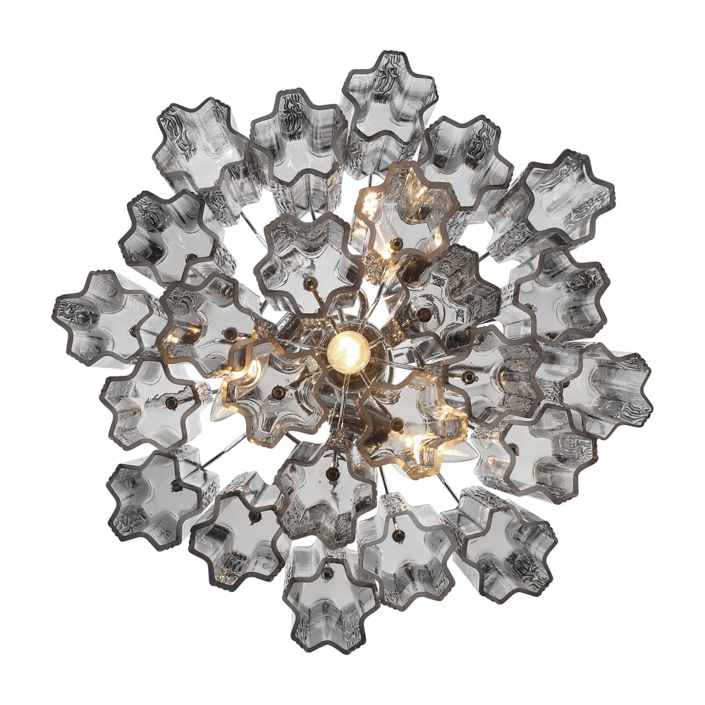 Namo Murano Chandelier Glass Tube Layered Amber