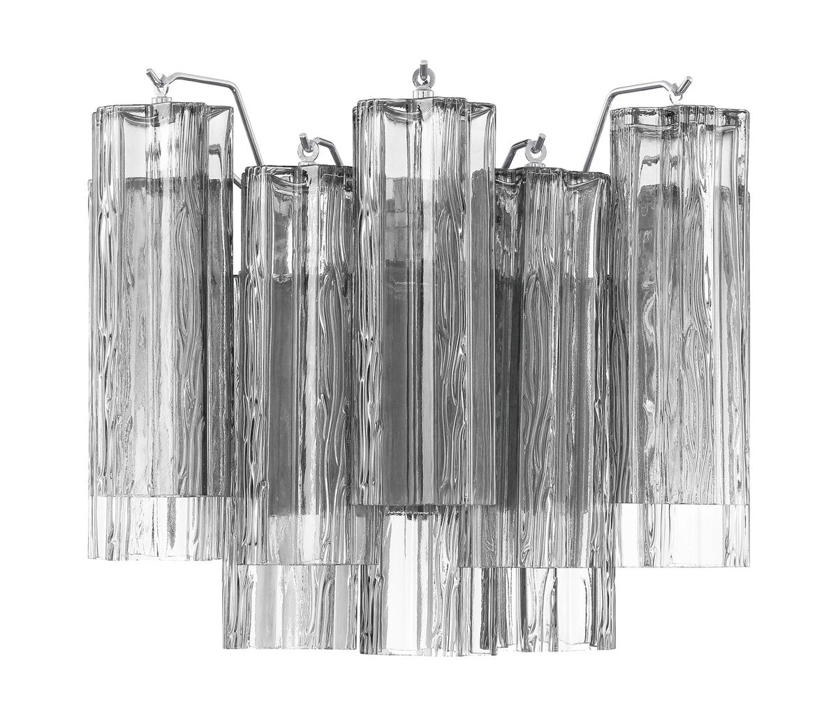 Ravo Wall Light Tronchi Glass Tube Tiered Amber Modern