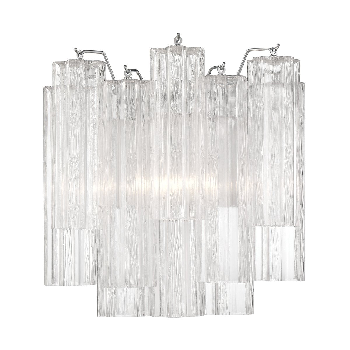 Ravo Wall Light Tronchi Glass Tube Tiered Amber Modern