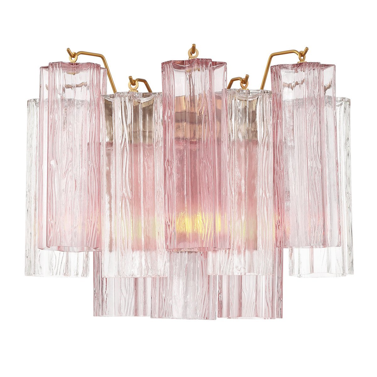 Ravo Wall Light Tronchi Glass Tube Tiered Amber Modern
