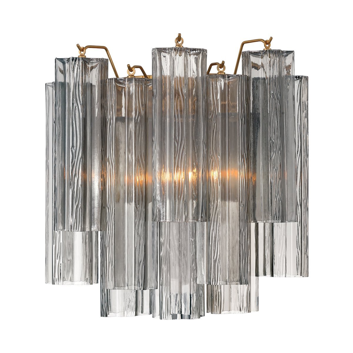 Ravo Wall Light Tronchi Glass Tube Tiered Amber Modern