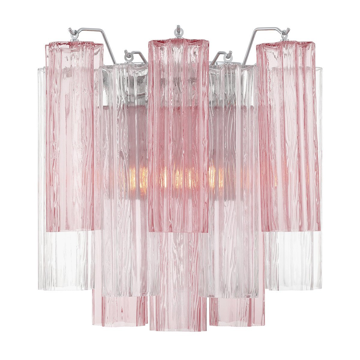 Ravo Wall Light Tronchi Glass Tube Tiered Amber Modern