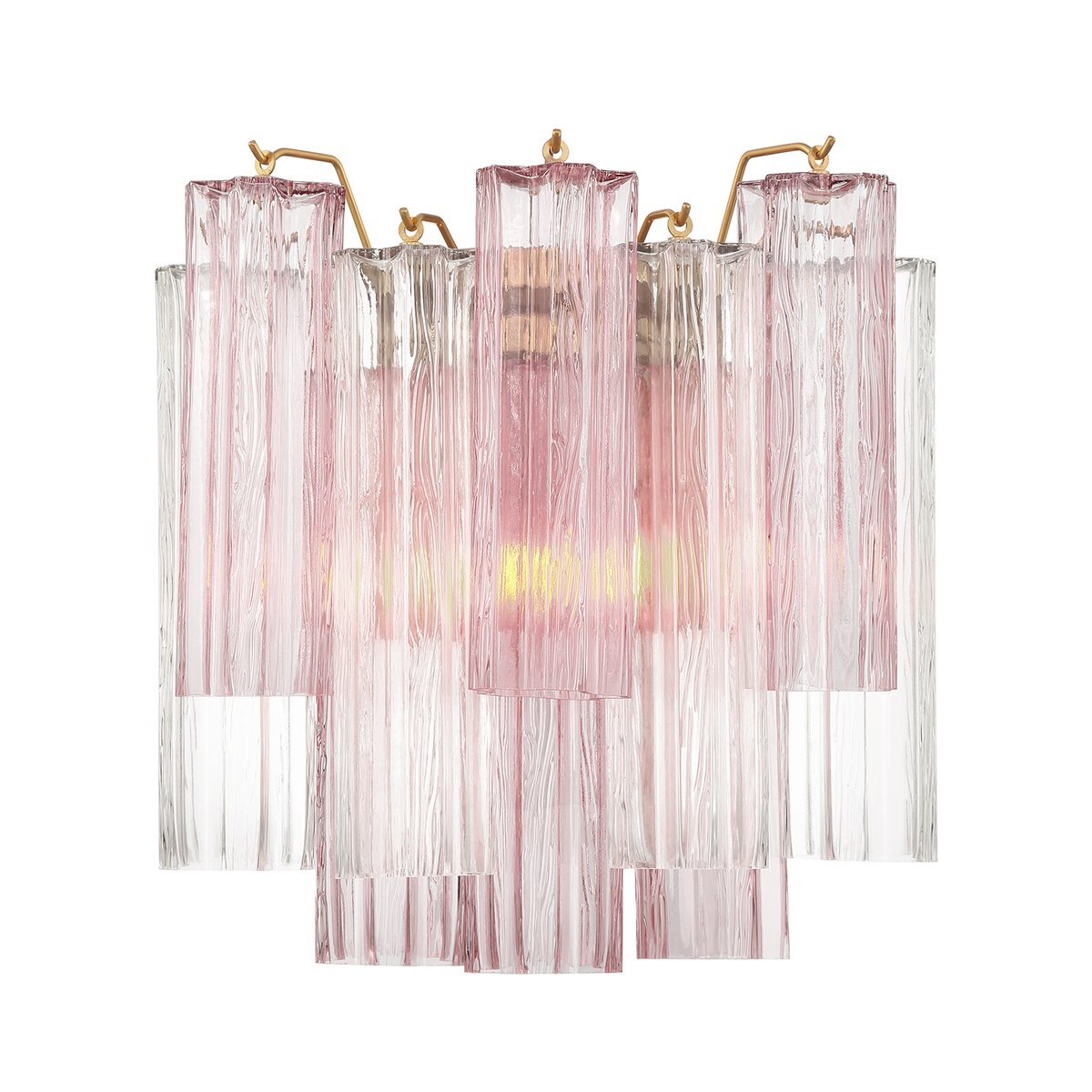 Ravo Wall Light Tronchi Glass Tube Tiered Amber Modern