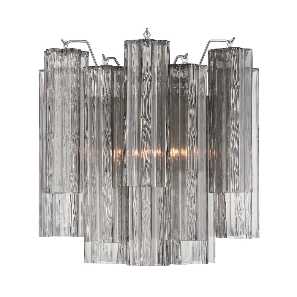 Ravo Wall Light Tronchi Glass Tube Tiered Amber Modern