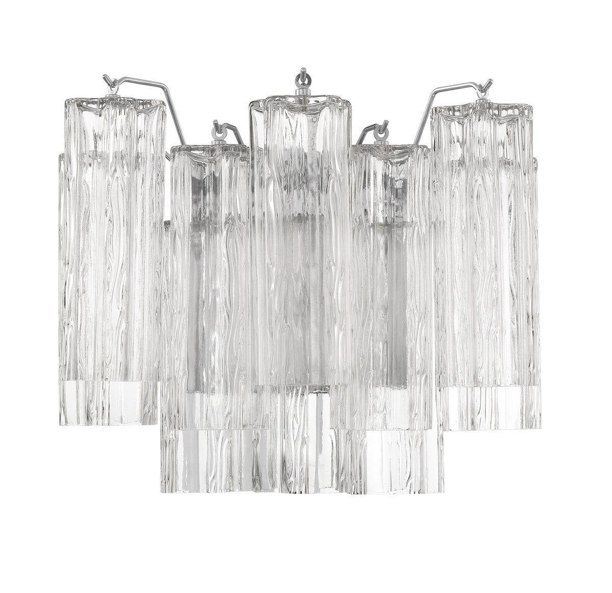 Ravo Wall Light Tronchi Glass Tube Tiered Amber Modern