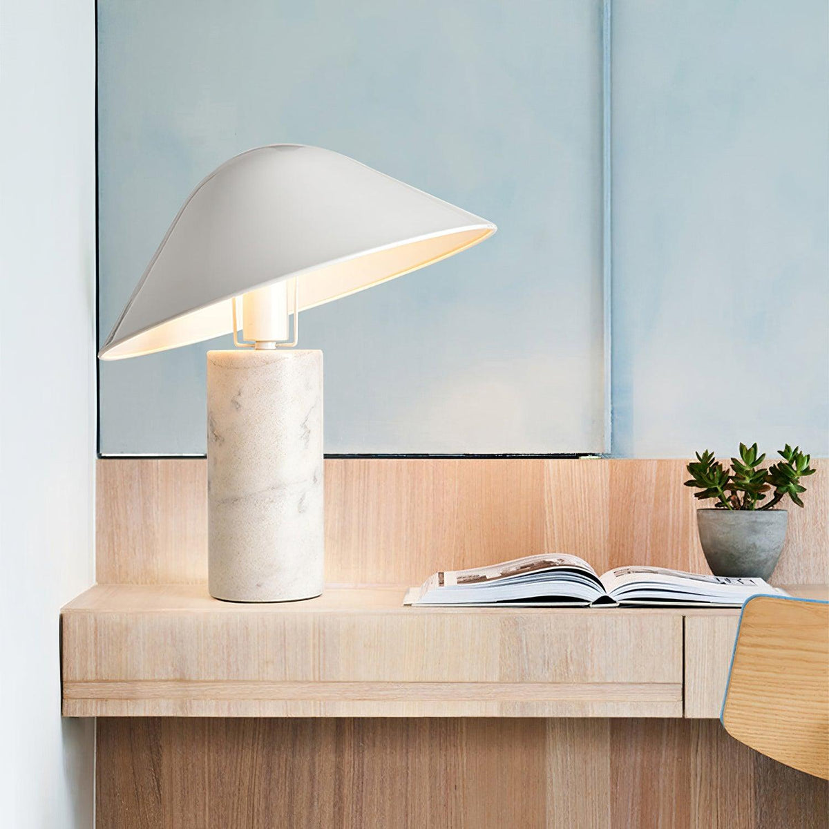 Elyrian Marble Minimalist Table Lamp