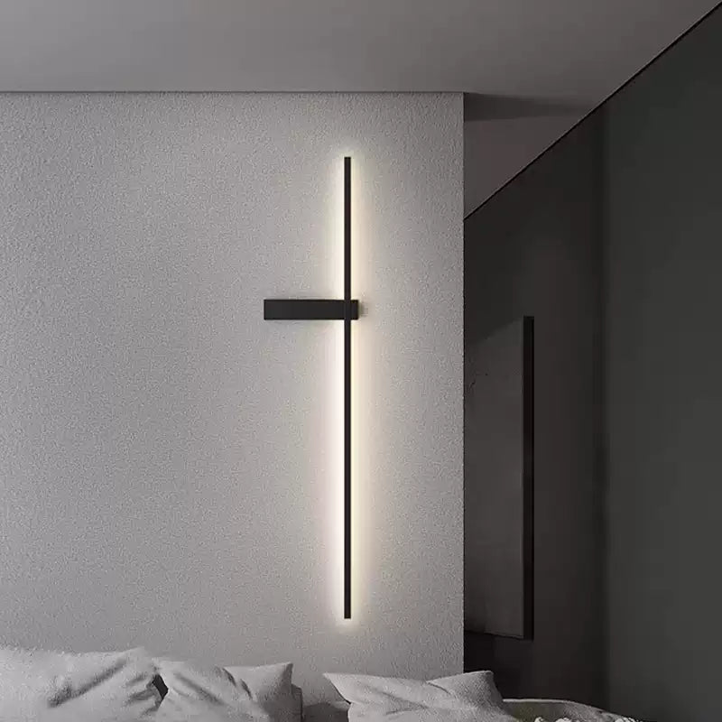 Mesv Linear Rechargeable Black Wall Lamp