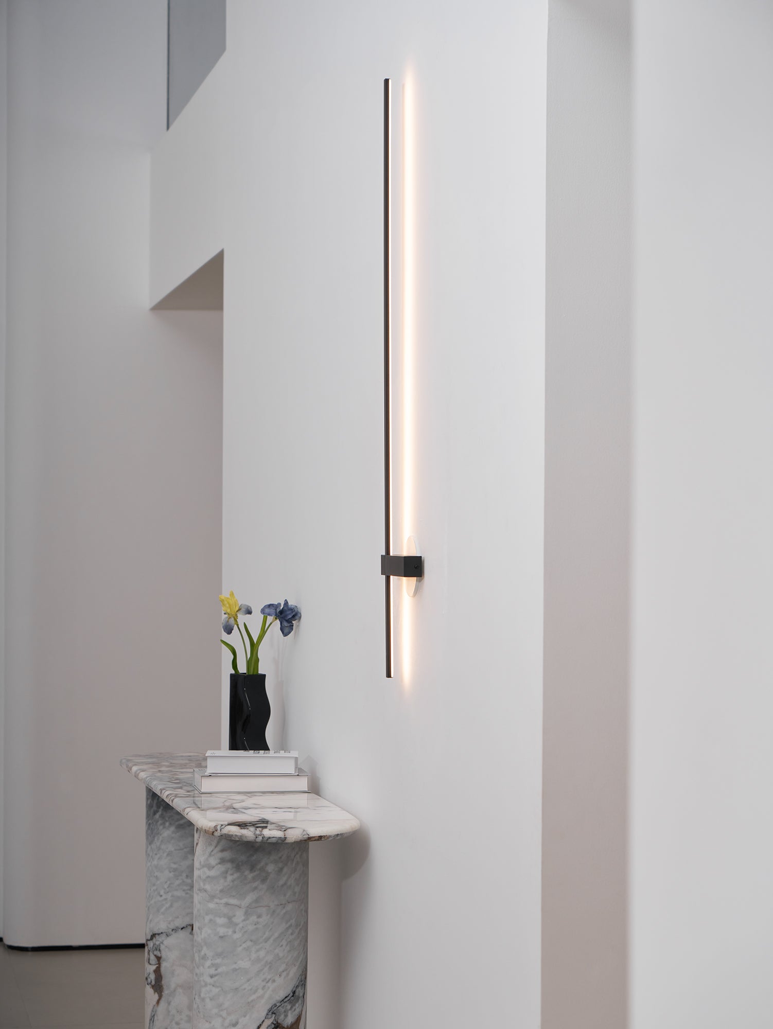 Mesv Linear Rechargeable Black Wall Lamp