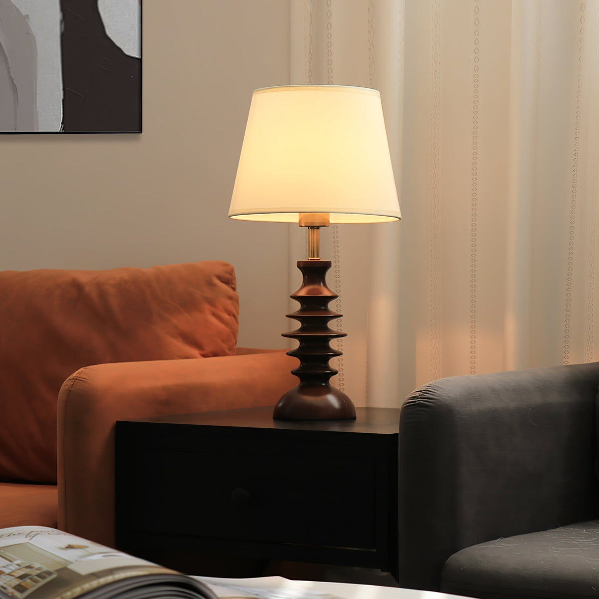 Tivoce Fabric Vintage Table Lamp
