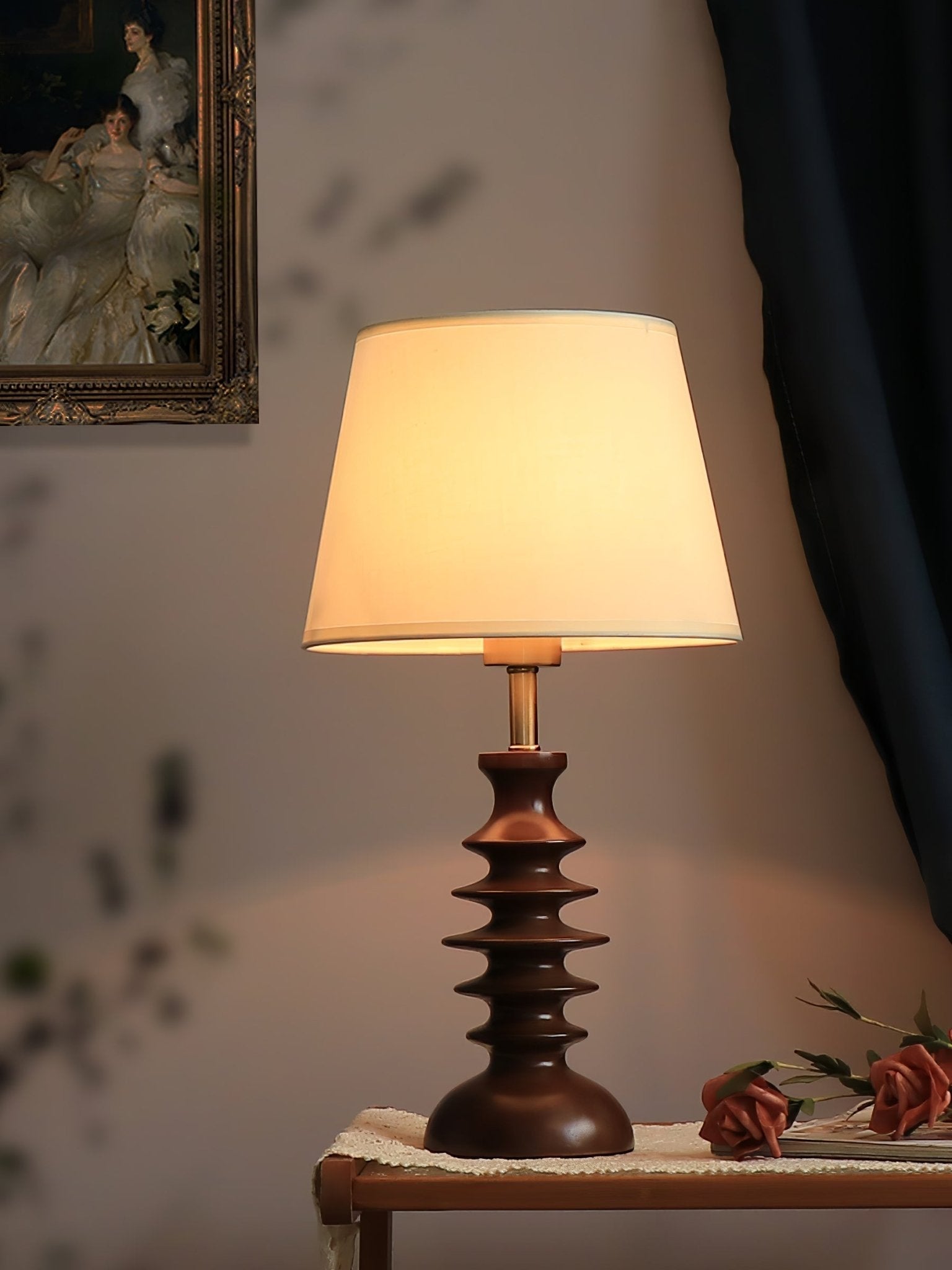 Tivoce Fabric Vintage Table Lamp