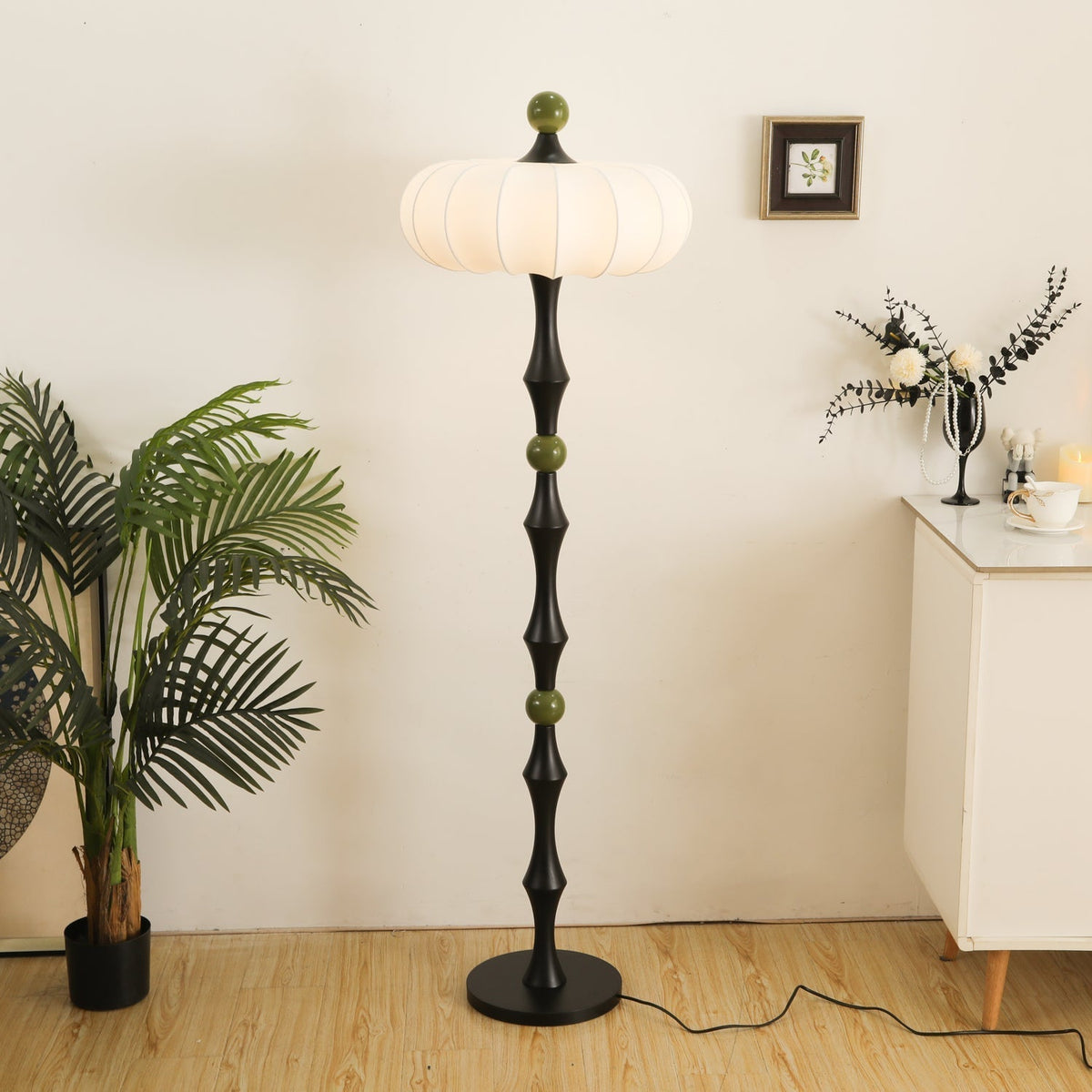 Sylirira Wood Silk Floor Lamp