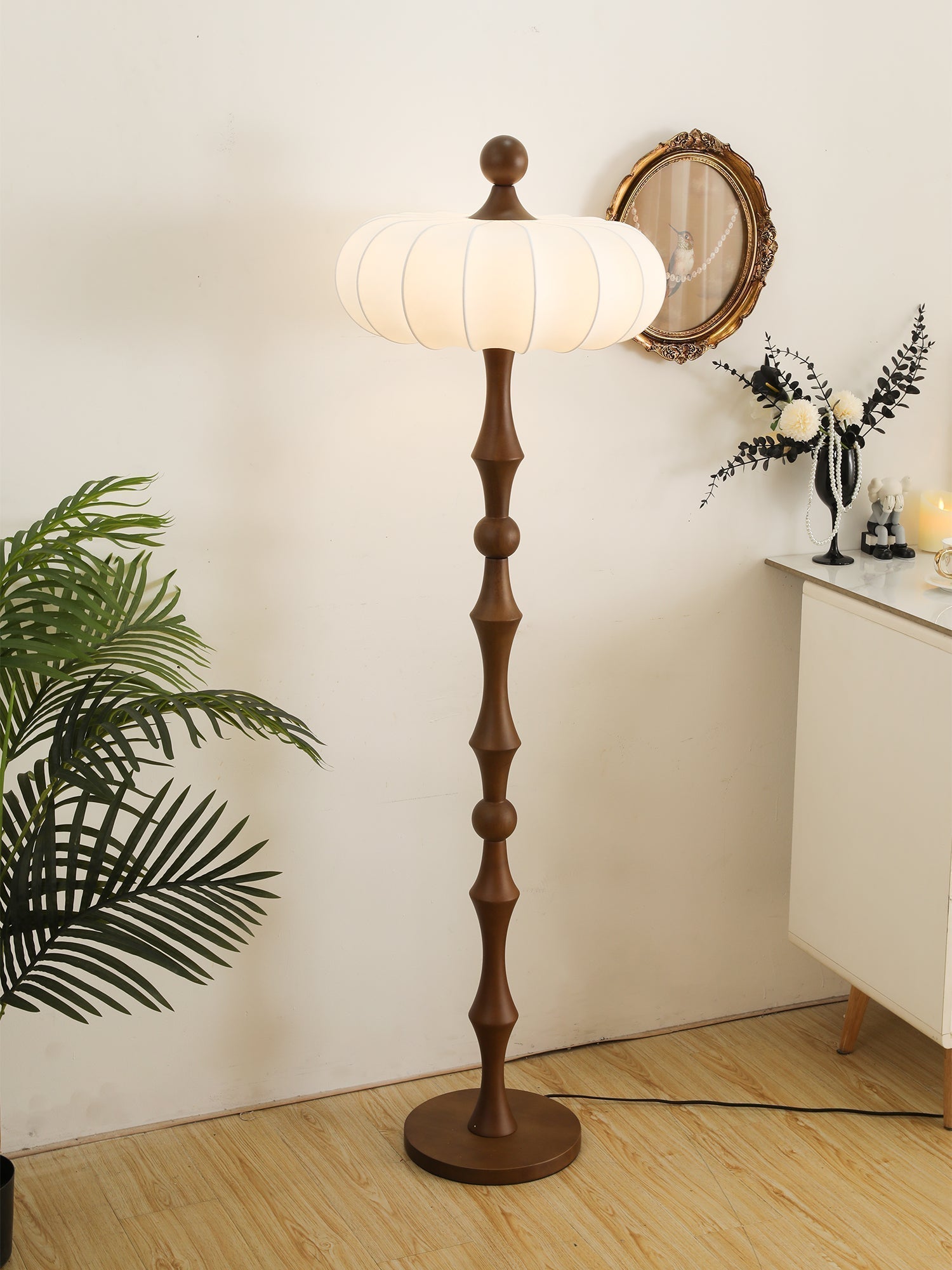 Sylirira Wood Silk Floor Lamp