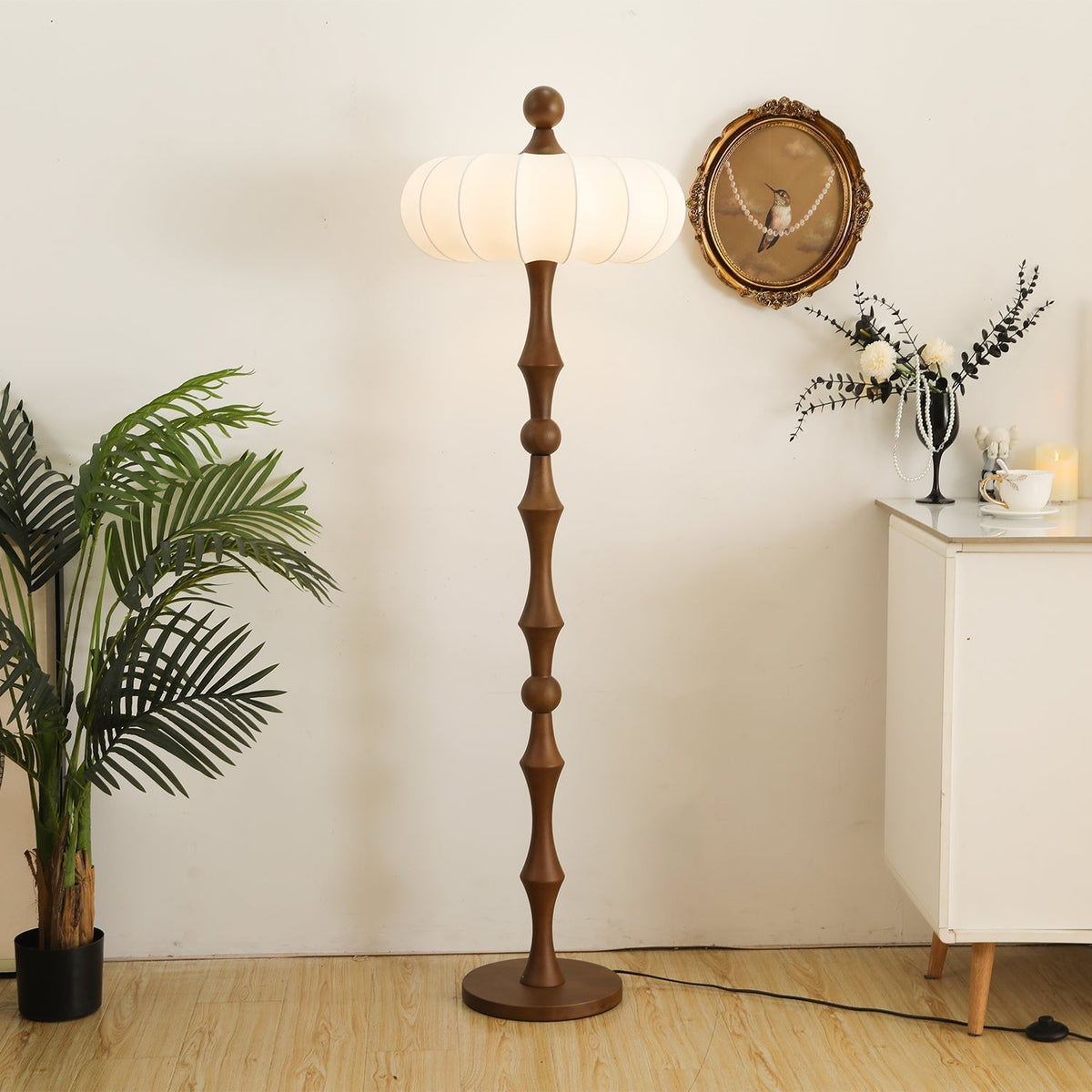 Sylirira Wood Silk Floor Lamp