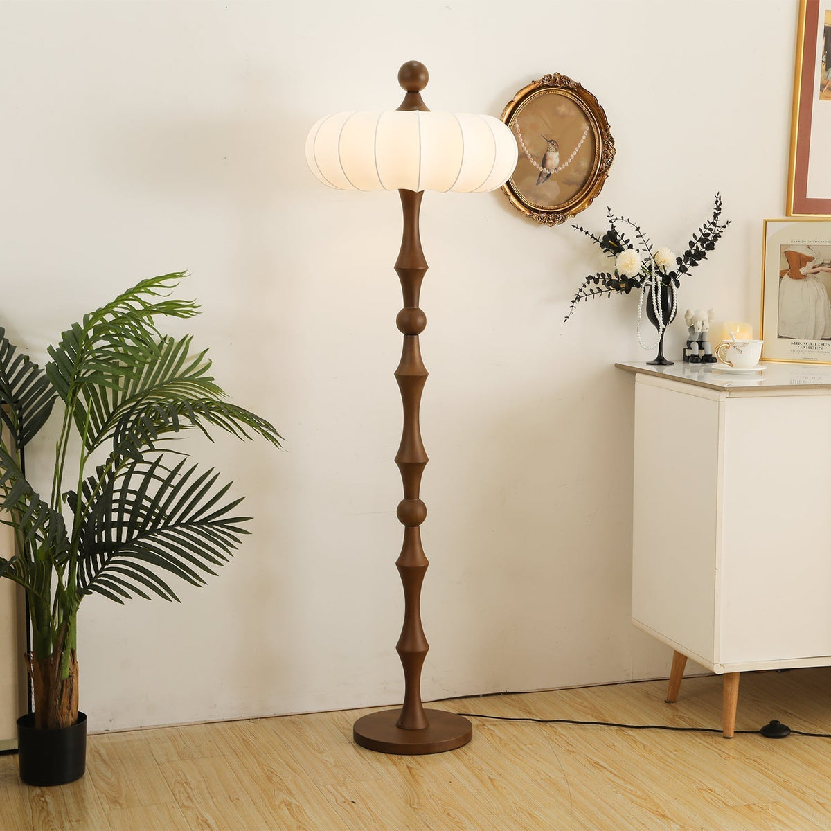 Sylirira Wood Silk Floor Lamp