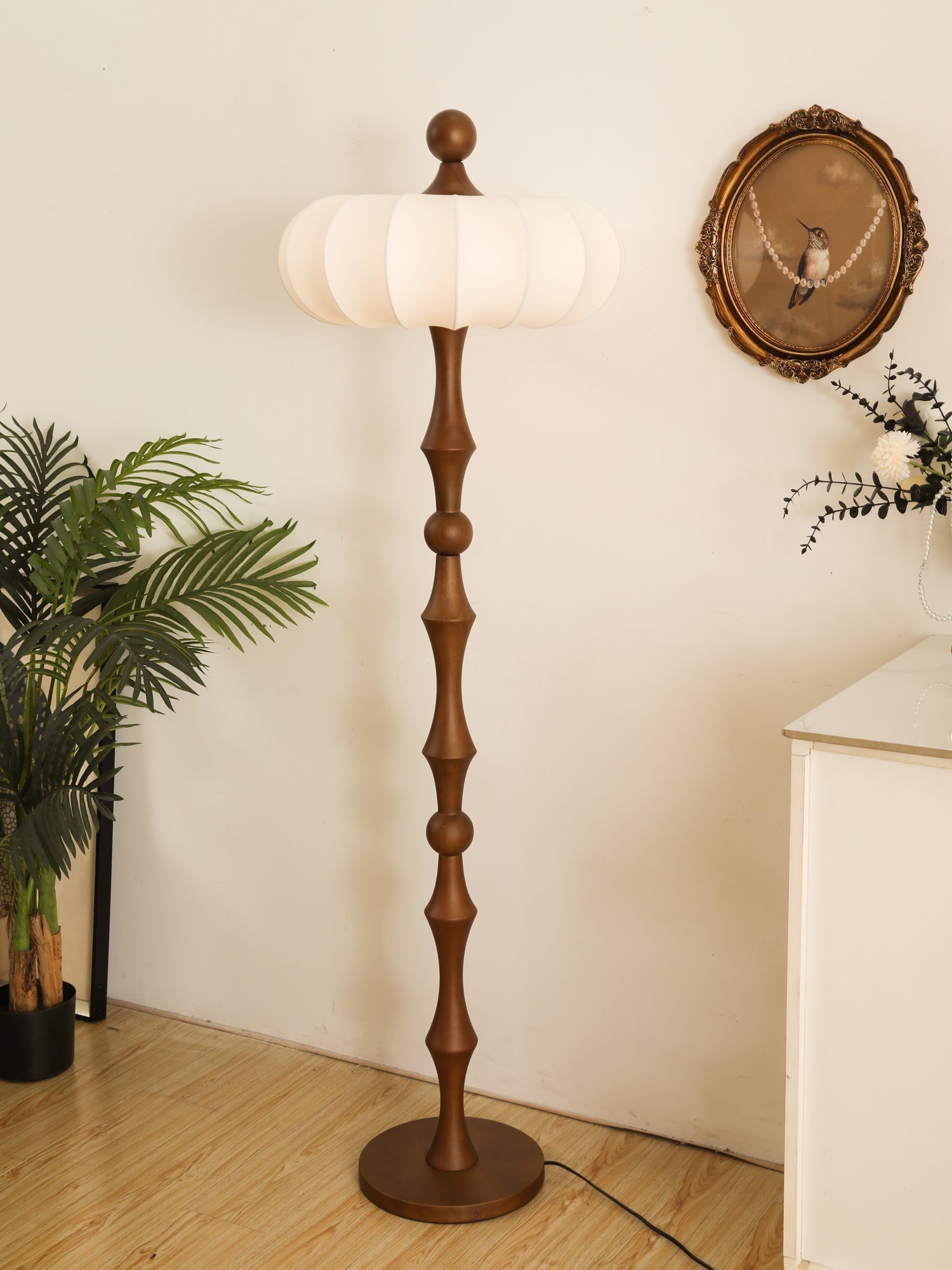 Sylirira Wood Silk Floor Lamp
