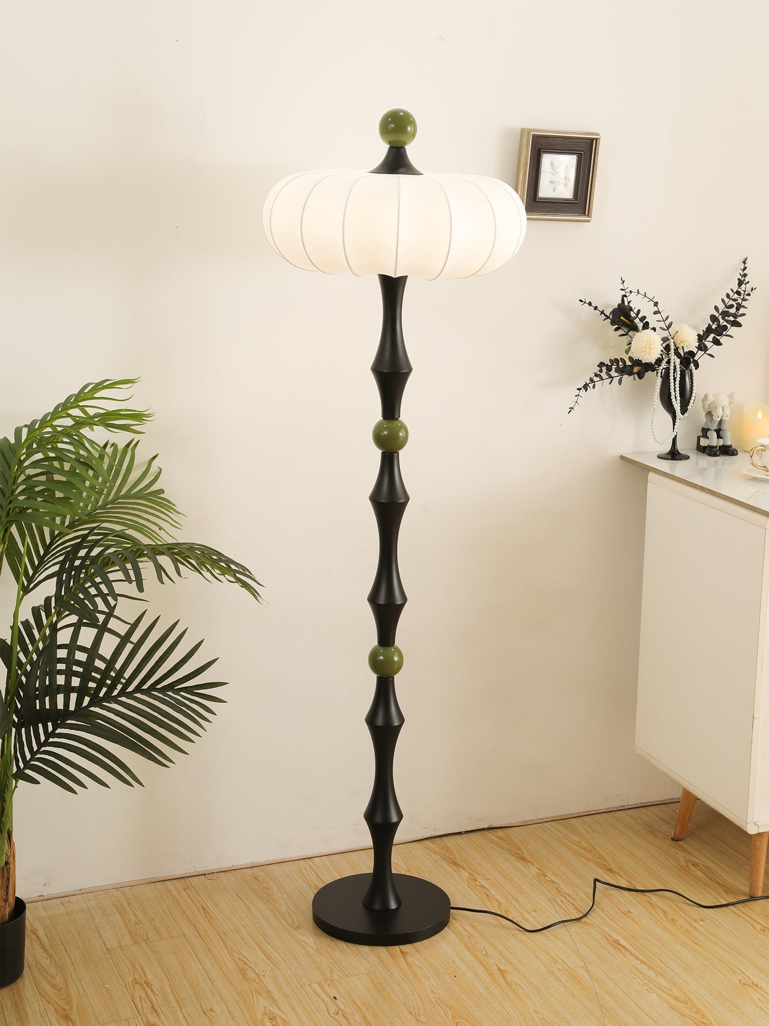 Sylirira Wood Silk Floor Lamp