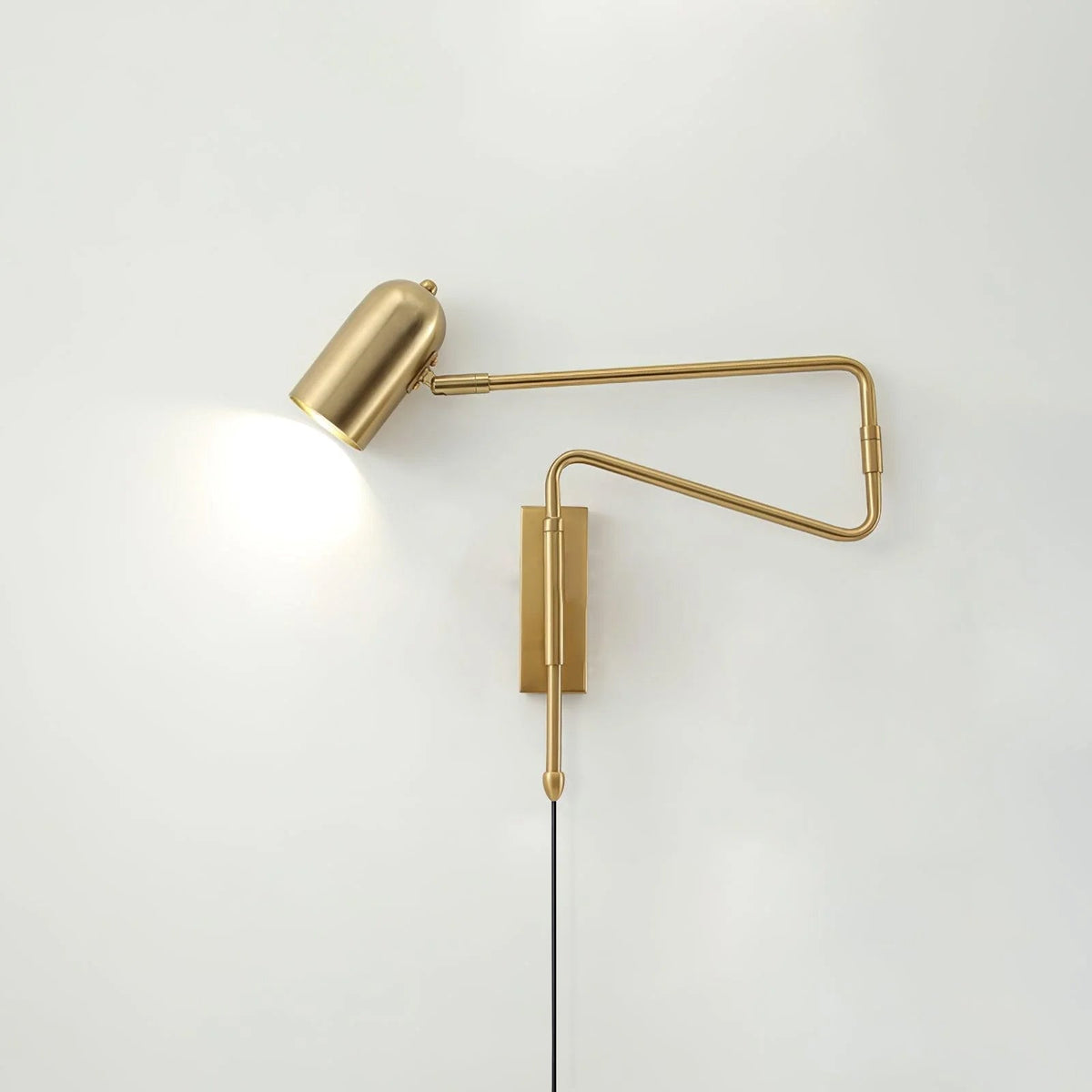 Nox Adjustable Arm Plug In Wall Lamp