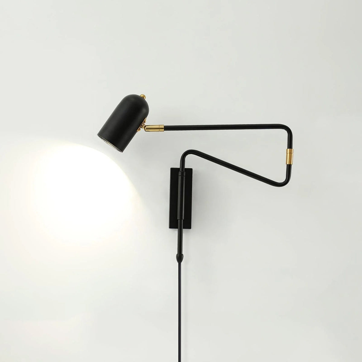 Nox Adjustable Arm Plug In Wall Lamp