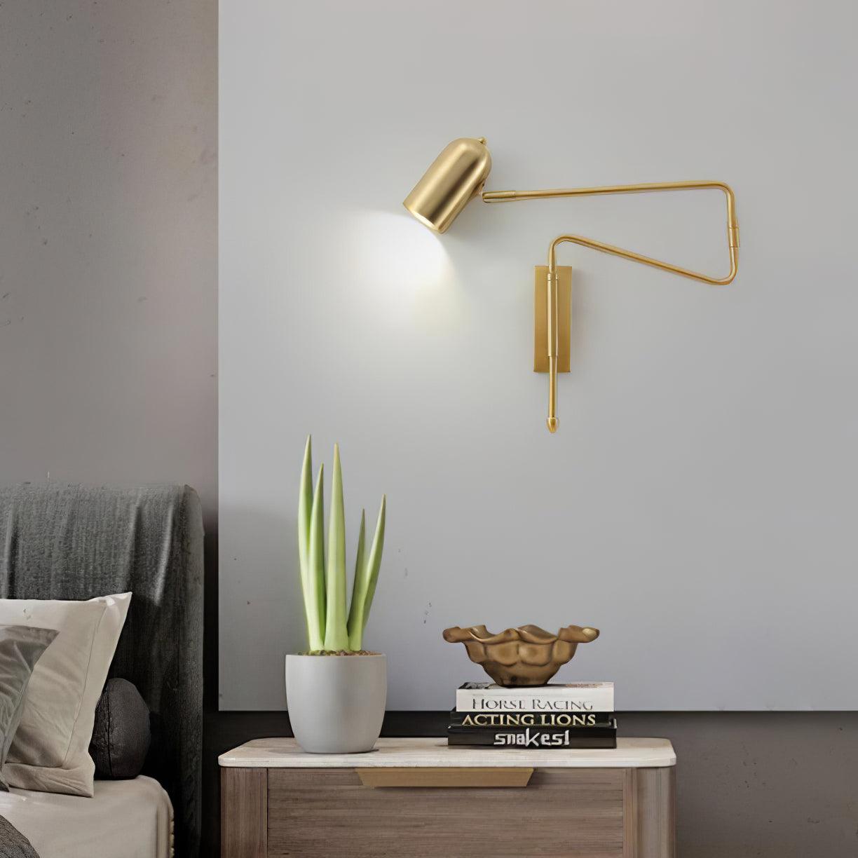 Nox Adjustable Arm Plug In Wall Lamp