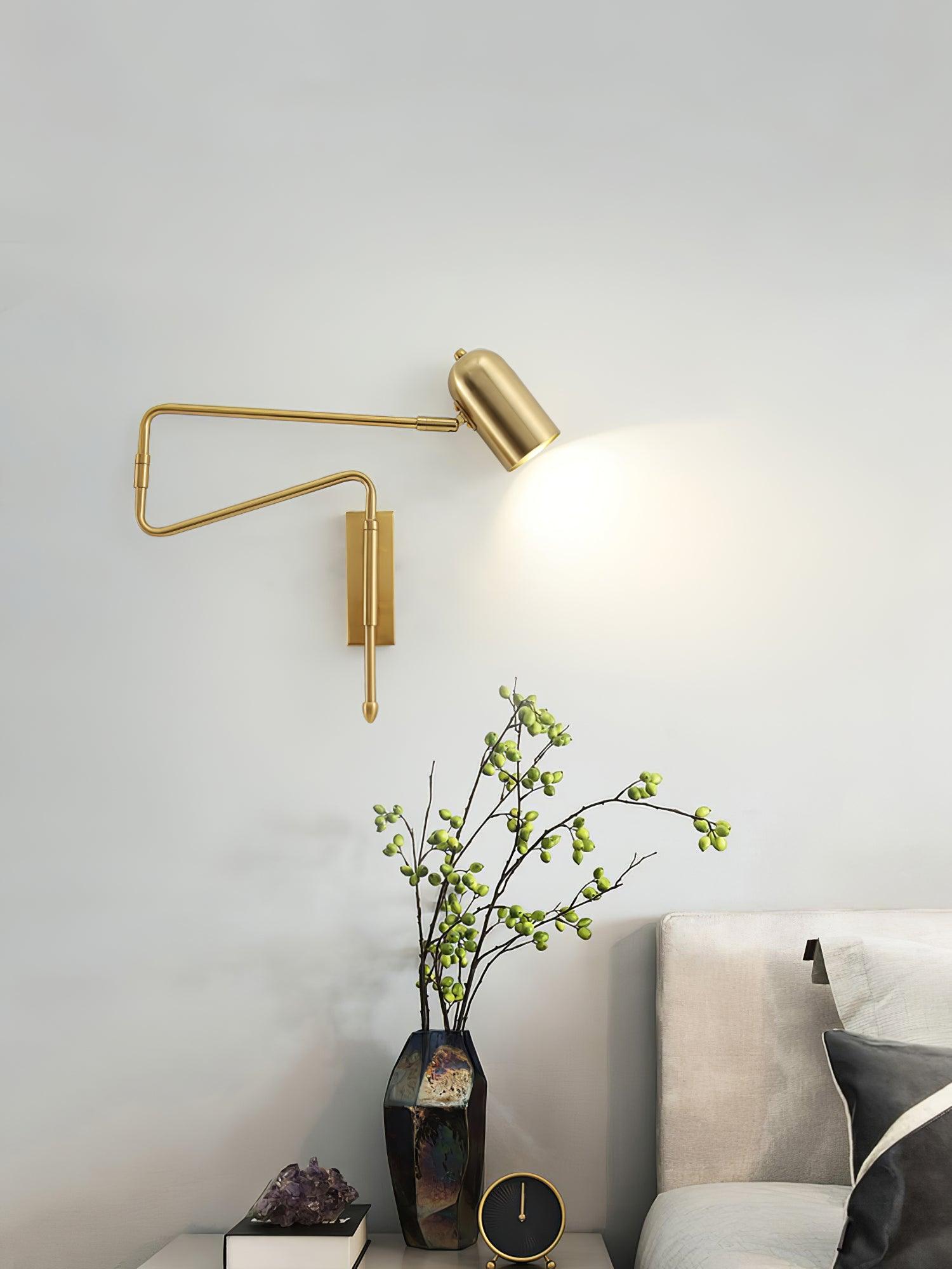 Nox Adjustable Arm Plug In Wall Lamp