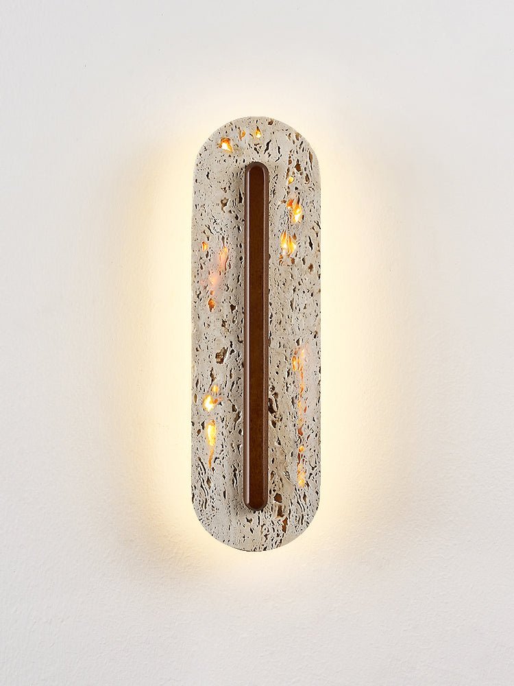 Cato Bellamont Minimalist Beige Travertine Wall Lamp