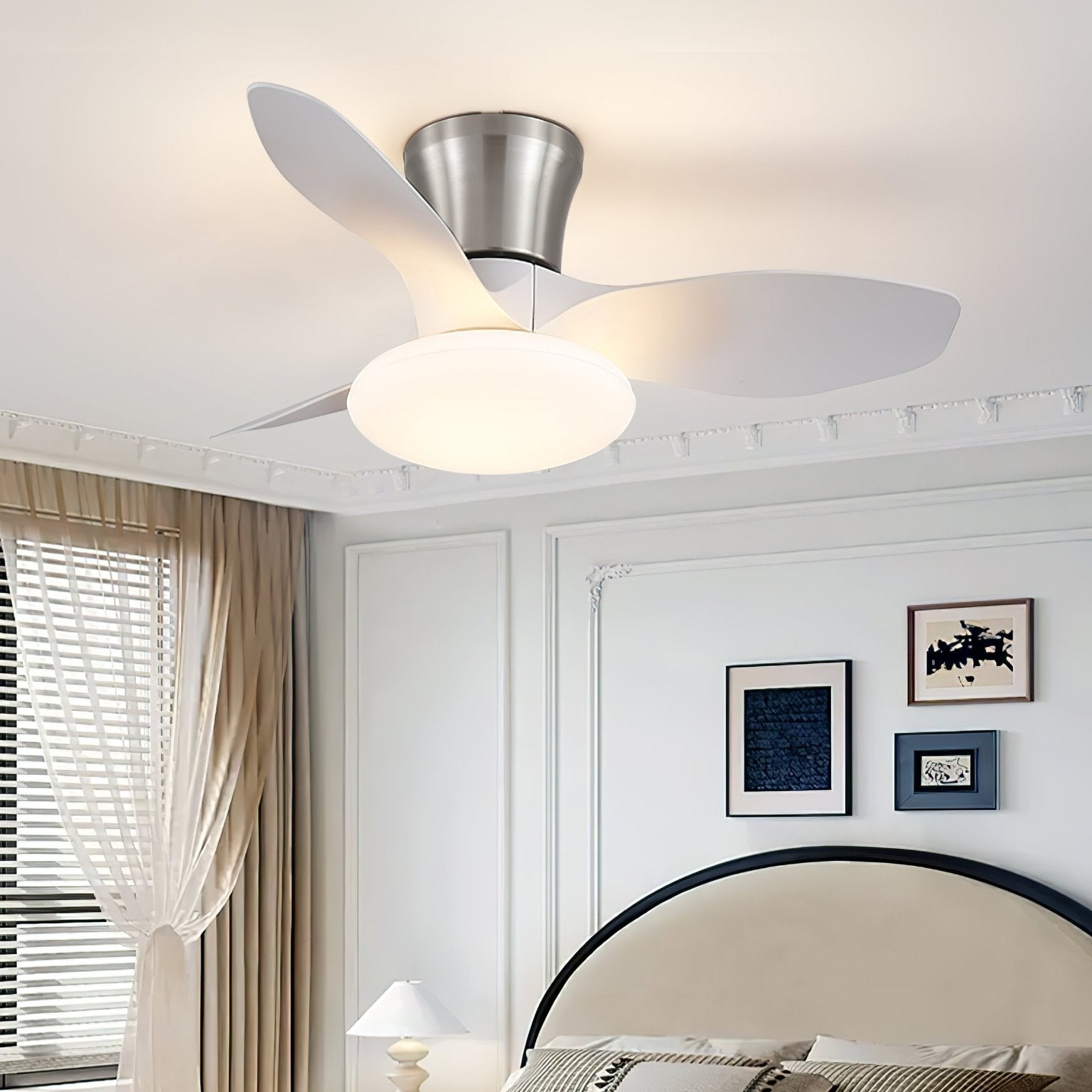 Velora Modern Wood Ceiling Fan Light