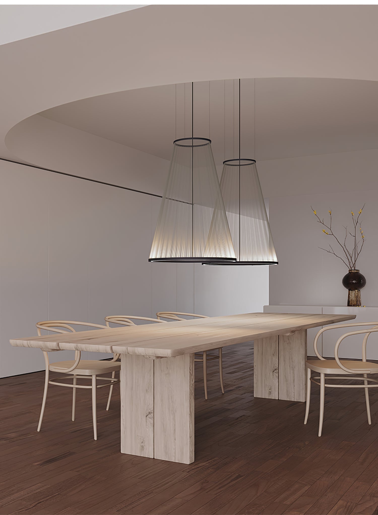Cone Minimalist Aluminum Pendant Light - Neutral Decor
