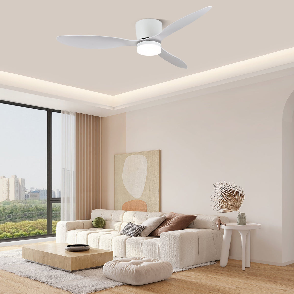 Matteo Wooden 42"/52" Ceiling Fan With Light
