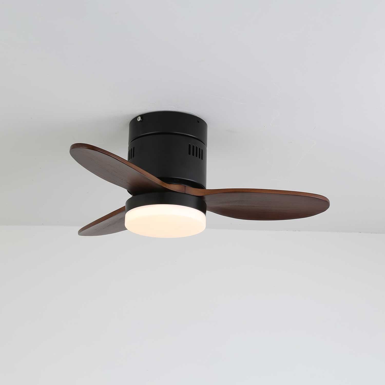 Eris Minimalist Wood Ceiling Fan Light