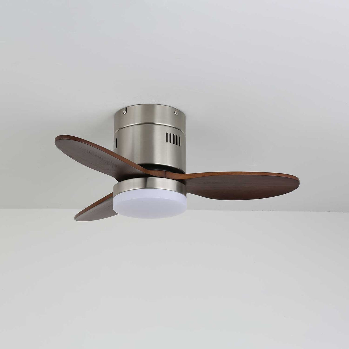 Eris Minimalist Wood Ceiling Fan Light