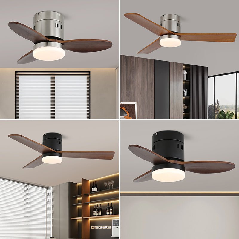 Eris Minimalist Wood Ceiling Fan Light