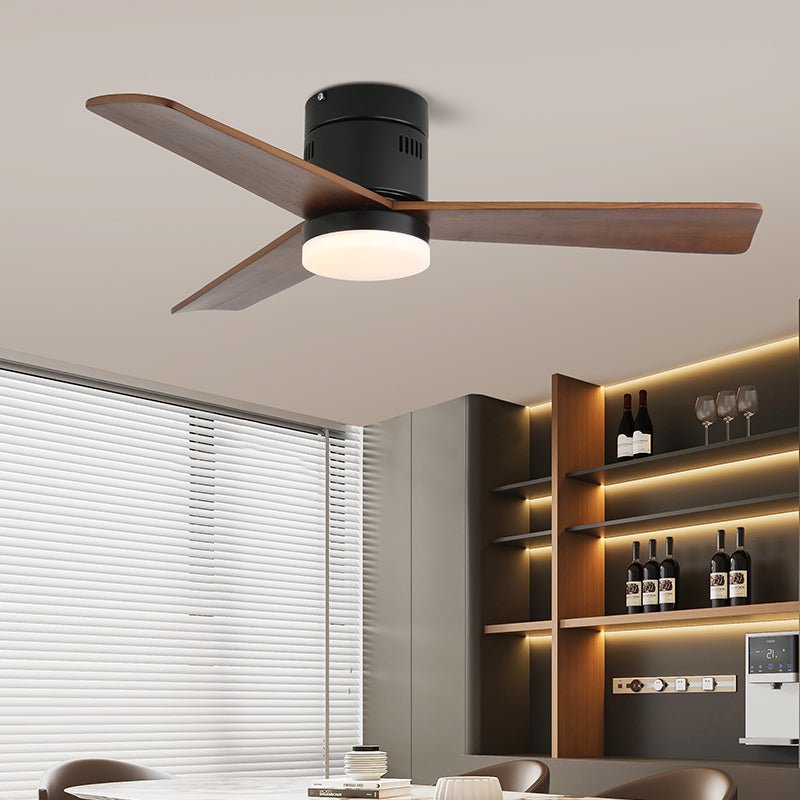 Eris Minimalist Wood Ceiling Fan Light