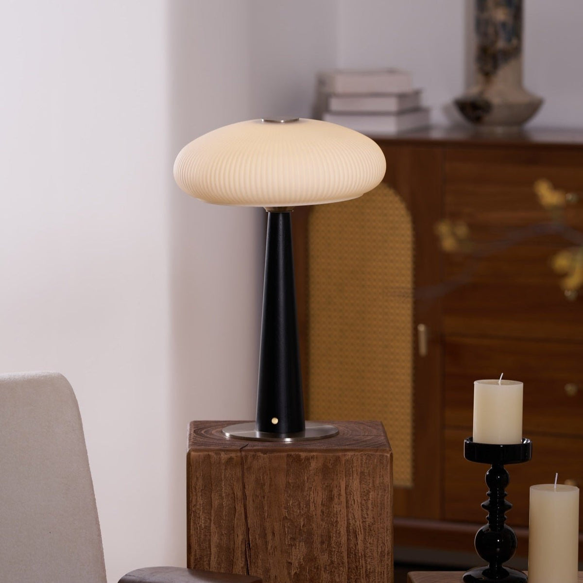 Glow Minimalist Wood Table Lamp