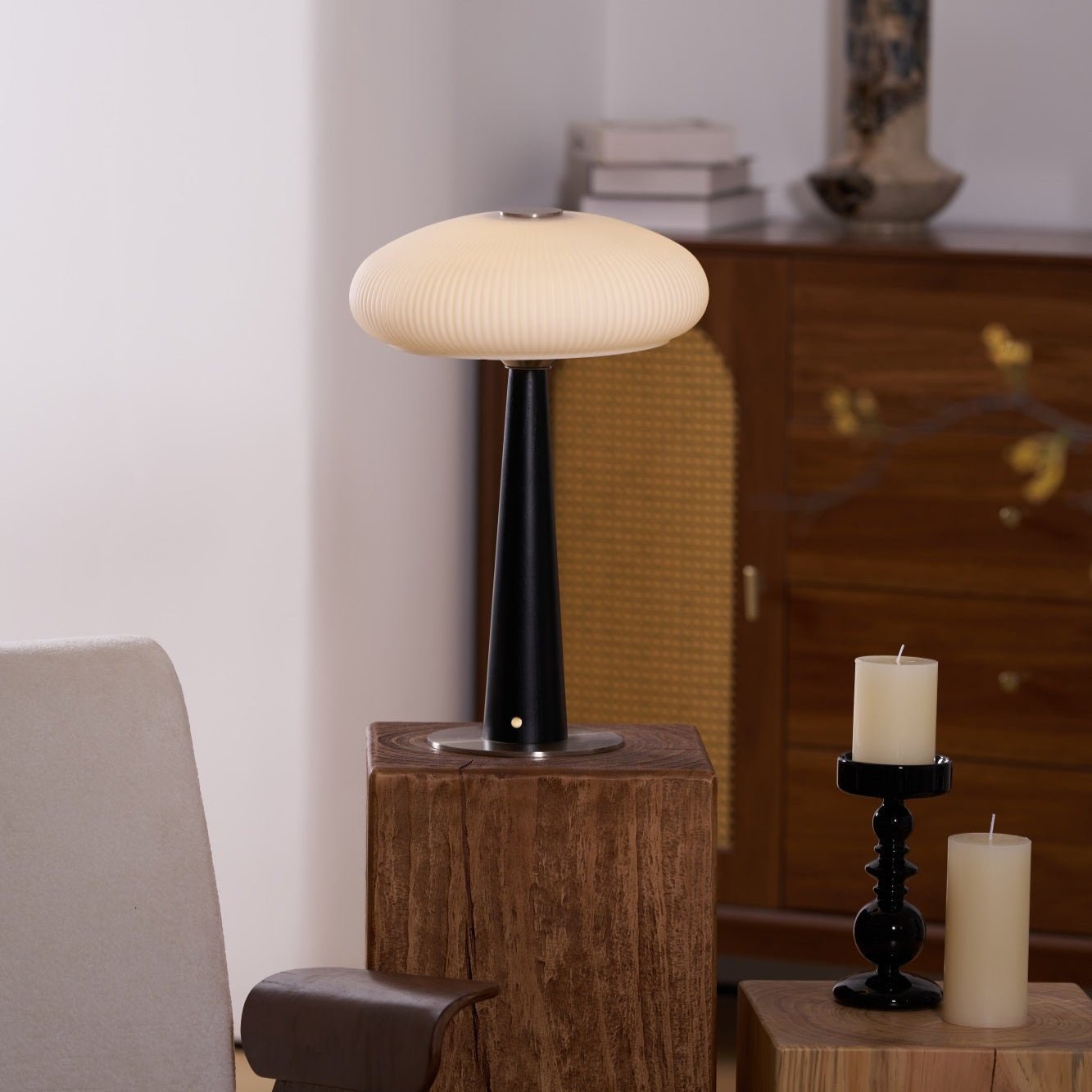 Glow Minimalist Wood Table Lamp