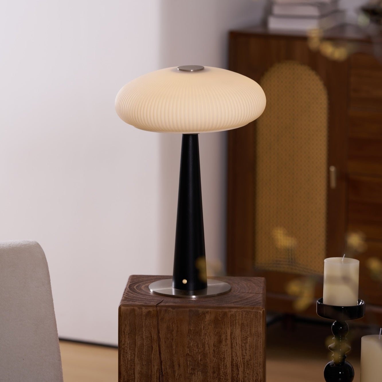 Glow Minimalist Wood Table Lamp