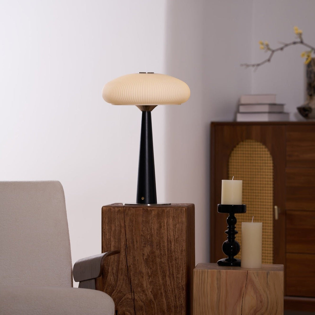 Glow Minimalist Wood Table Lamp