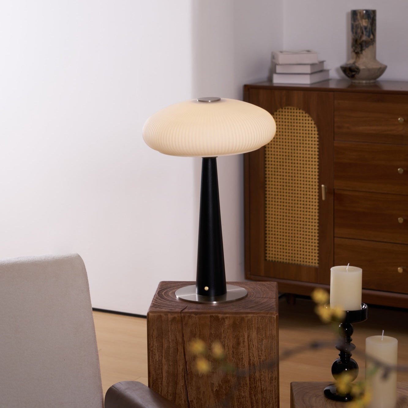 Glow Minimalist Wood Table Lamp