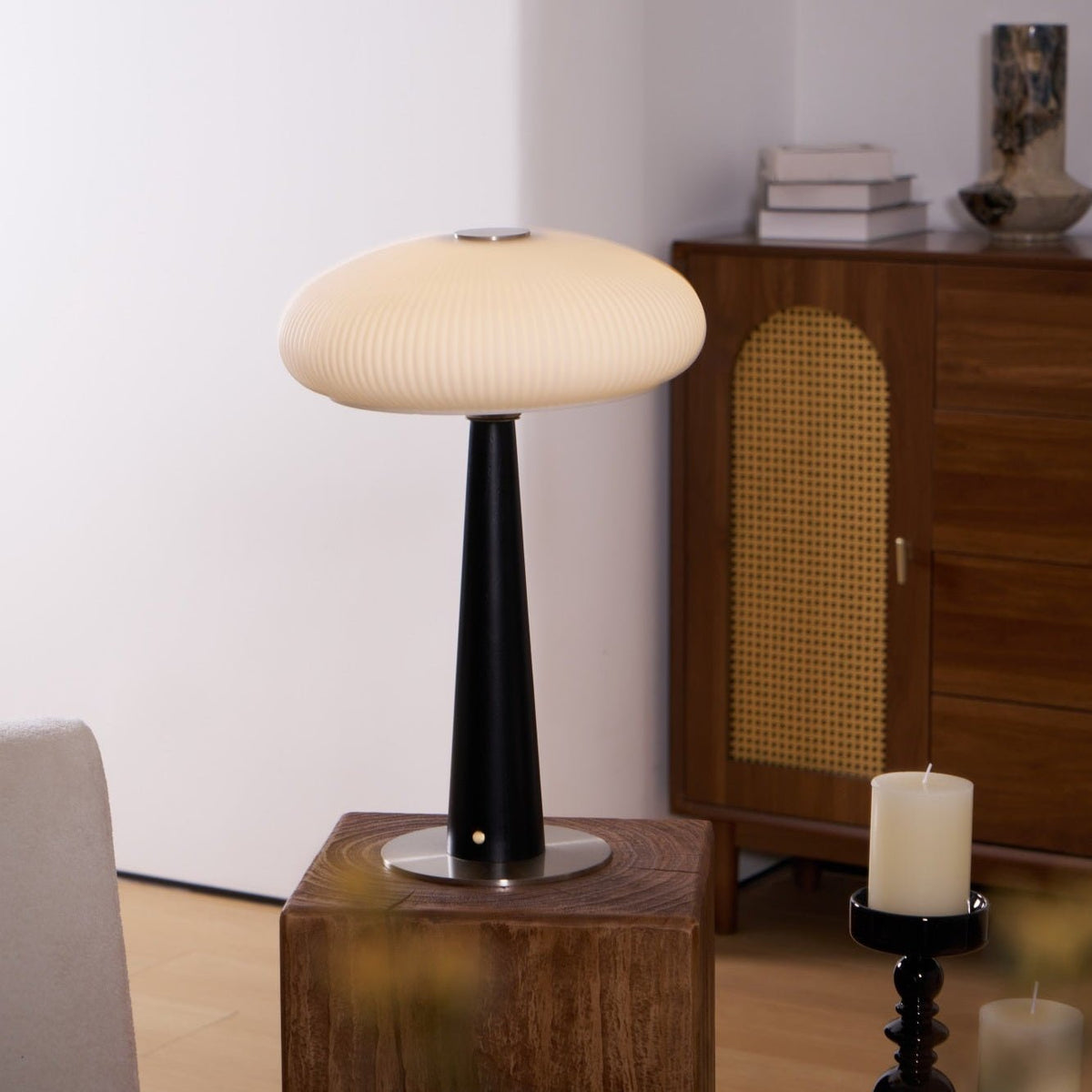 Glow Minimalist Wood Table Lamp