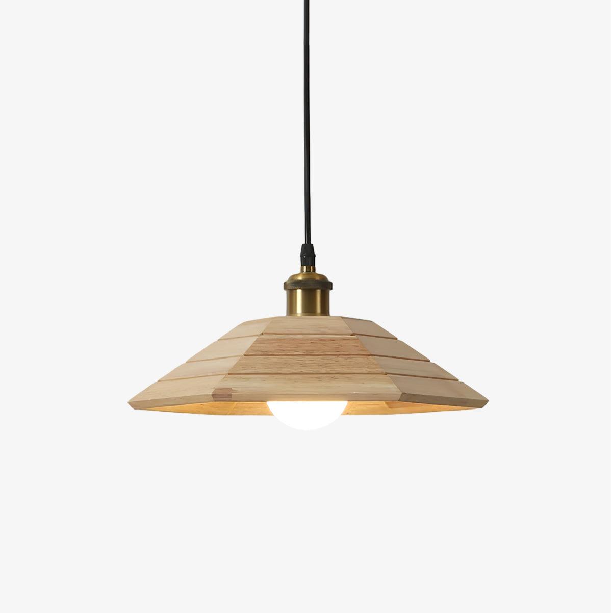 Evys Traditional Art Wood Pendant Light