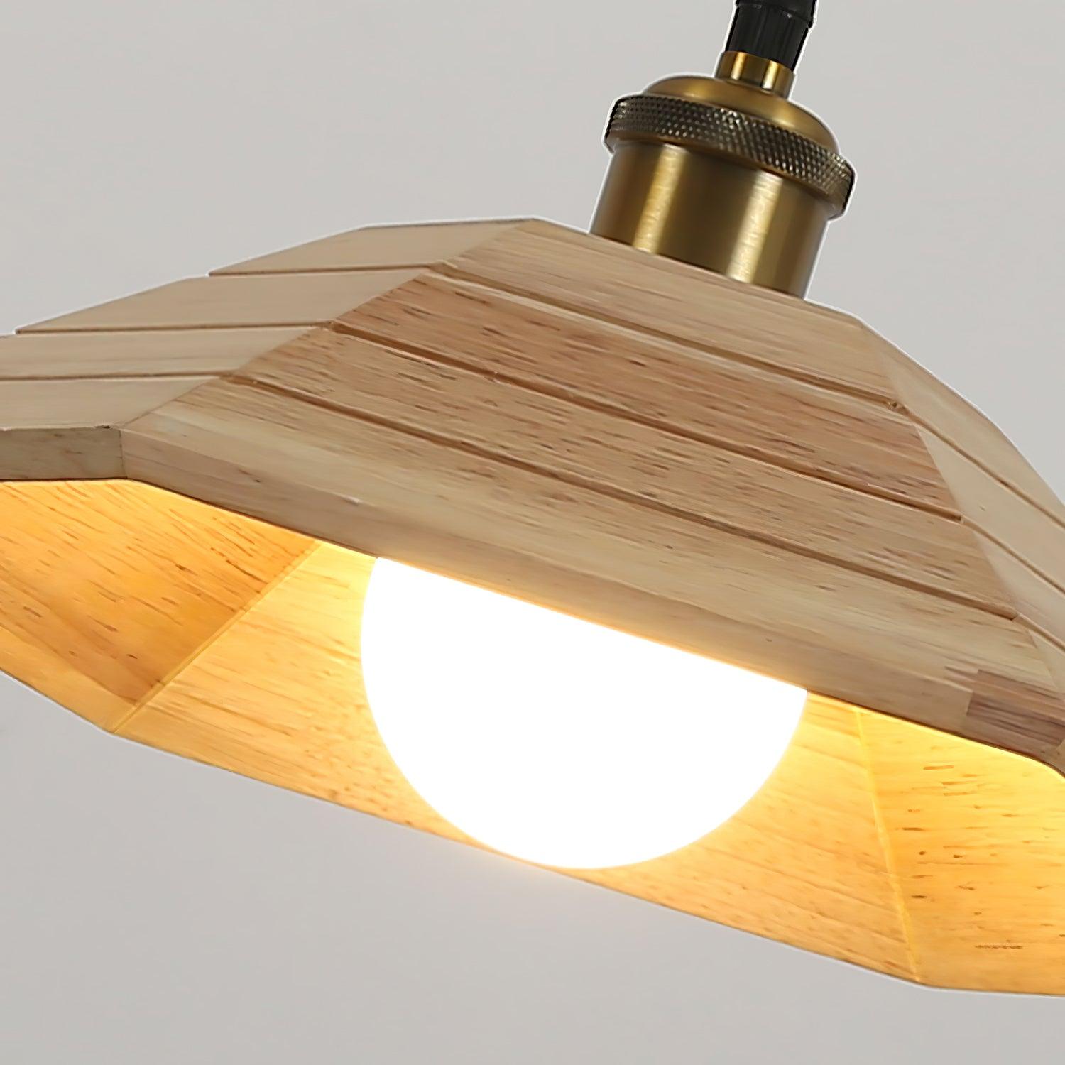 Evys Traditional Art Wood Pendant Light