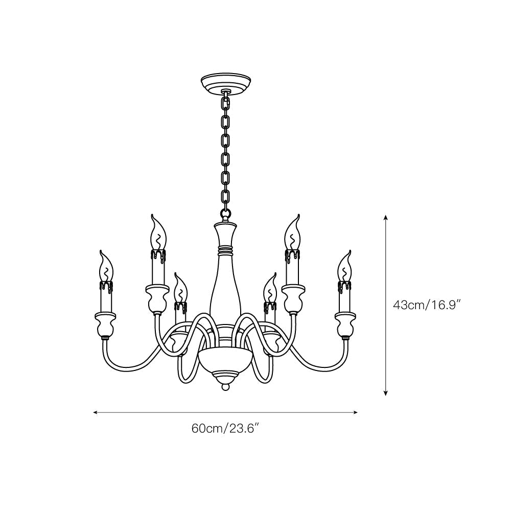 Afralia Modern Industrial Wooden Chandelier