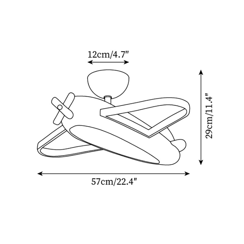 Ceiling Lamp Airplane for Kids’ Room with Playful Charm - Neutral Decor