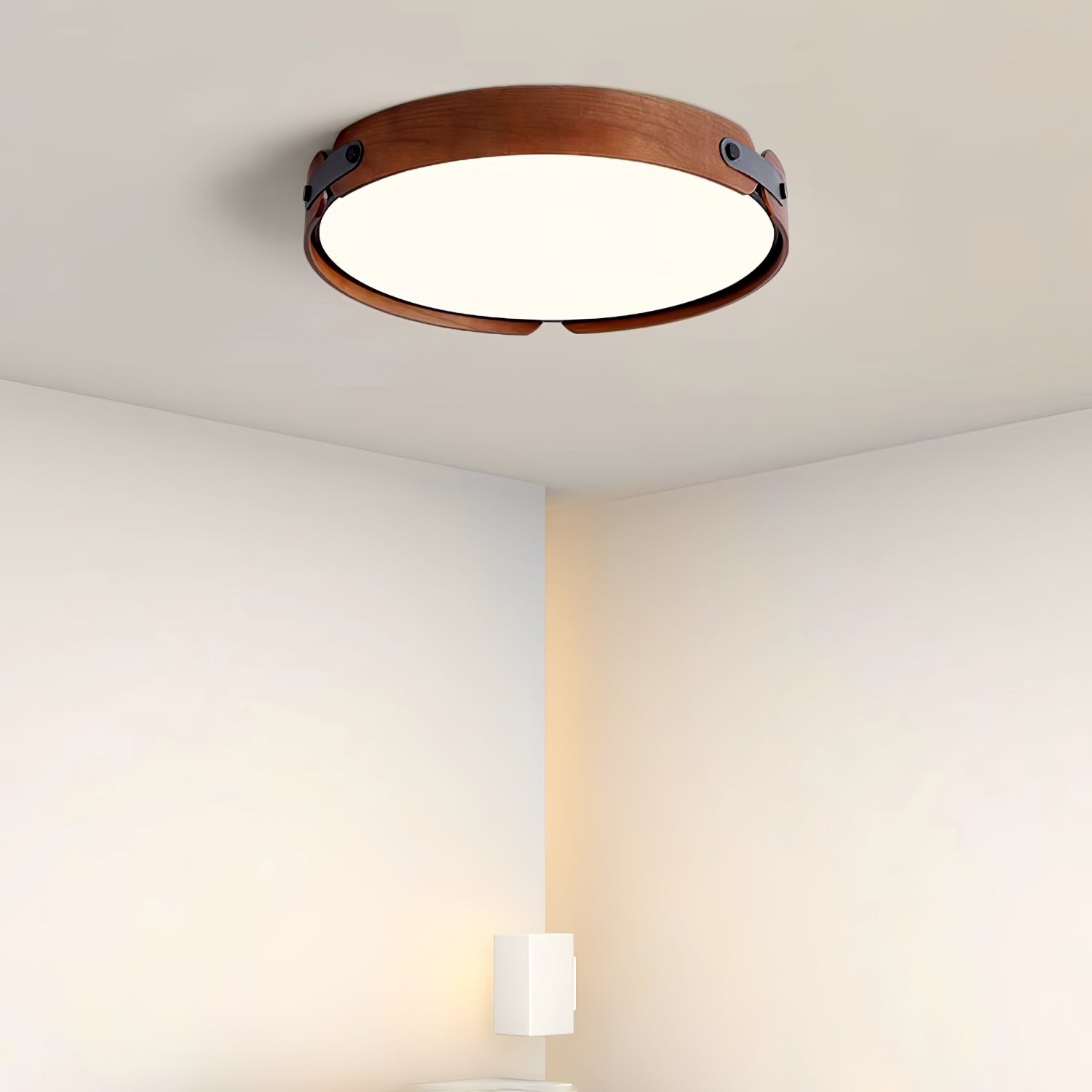 Rosestead Wood Flush Mount Ceiling Light