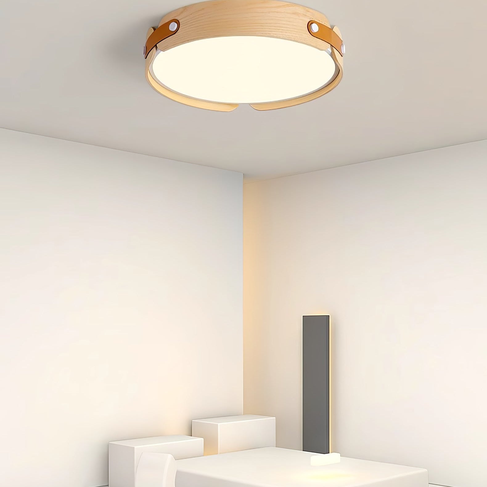 Echo Modern Minimalist Wood Ceiling Light - Neutral Decor