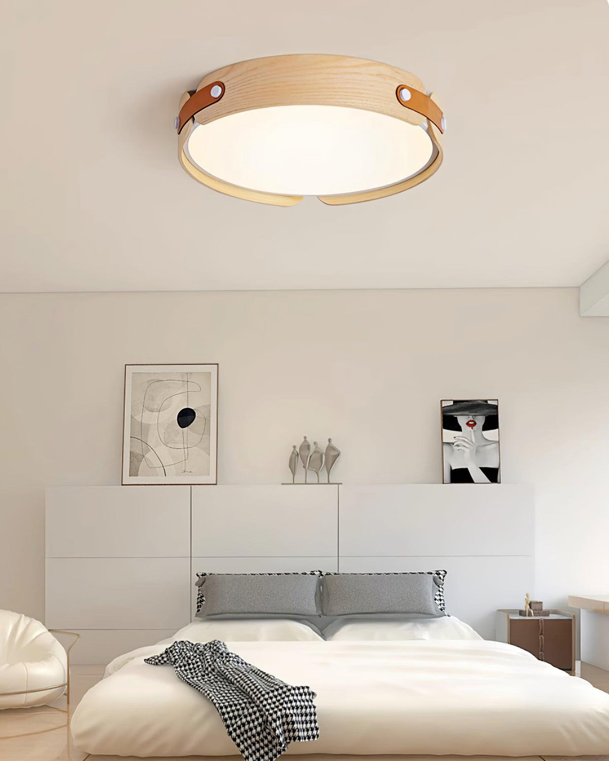 Rosestead Wood Flush Mount Ceiling Light